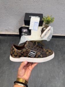 Brown White Luxury Trainers – Premium Comfort & Timeless Elegance