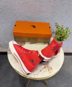 Legacy Red Canvas Sneakers – Vintage Comfort & Timeless Style