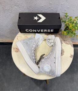Metallic Silver Mid Top Sneakers – Premium Comfort & Futuristic Style