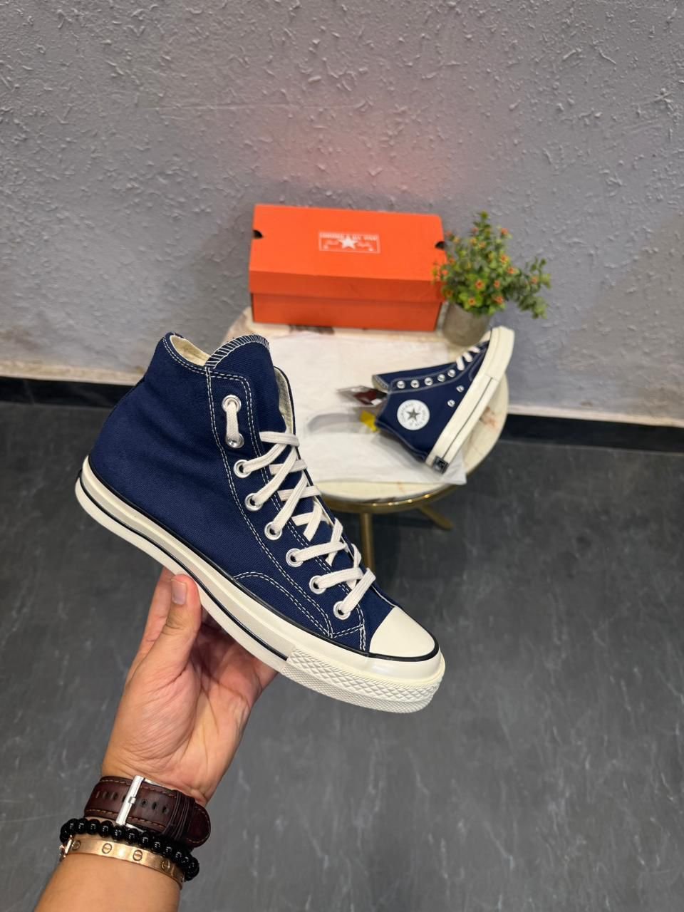 Mid Blue Classic Sneakers – Premium Comfort & Timeless Street Style