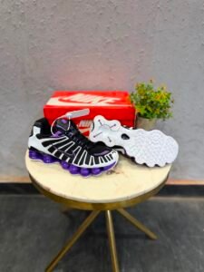 Purple White Performance Sneakers – Futuristic Comfort & Bold Style