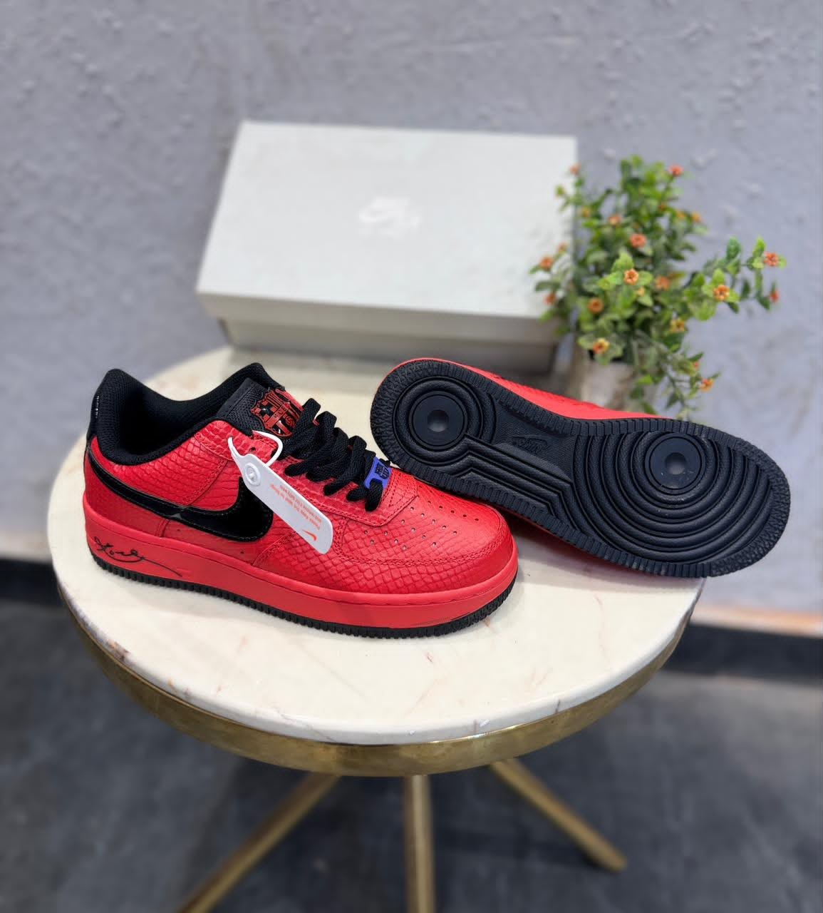 Red Black Street Sneakers – Premium Comfort & Bold Style