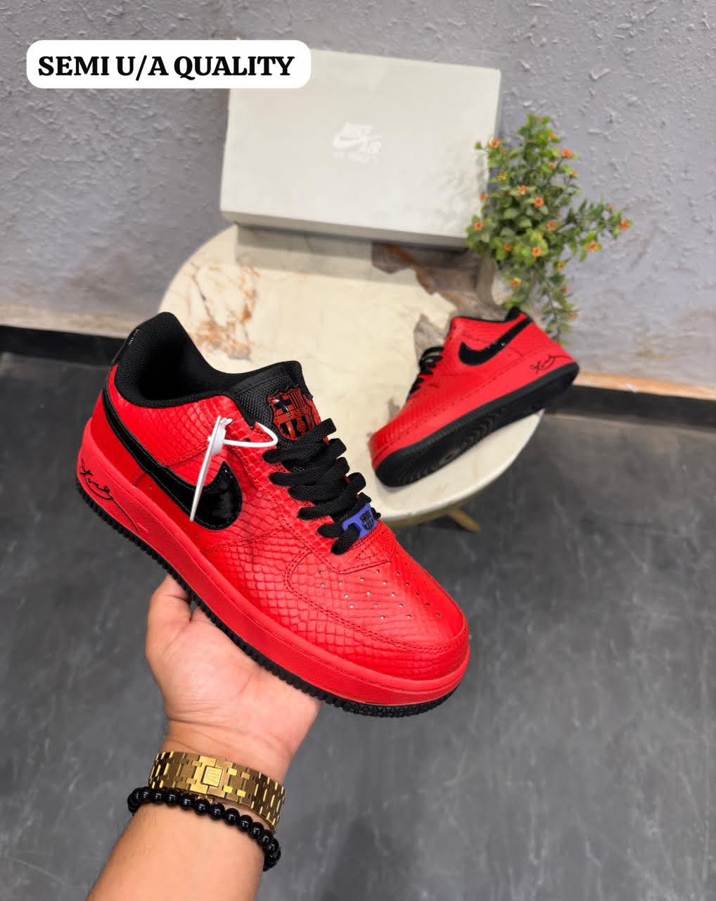Red Black Street Sneakers – Premium Comfort & Bold Style