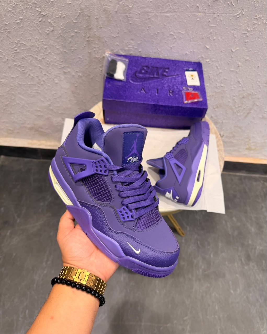 Retro 4 Purple Edition Sneakers – Premium Lifestyle Edition