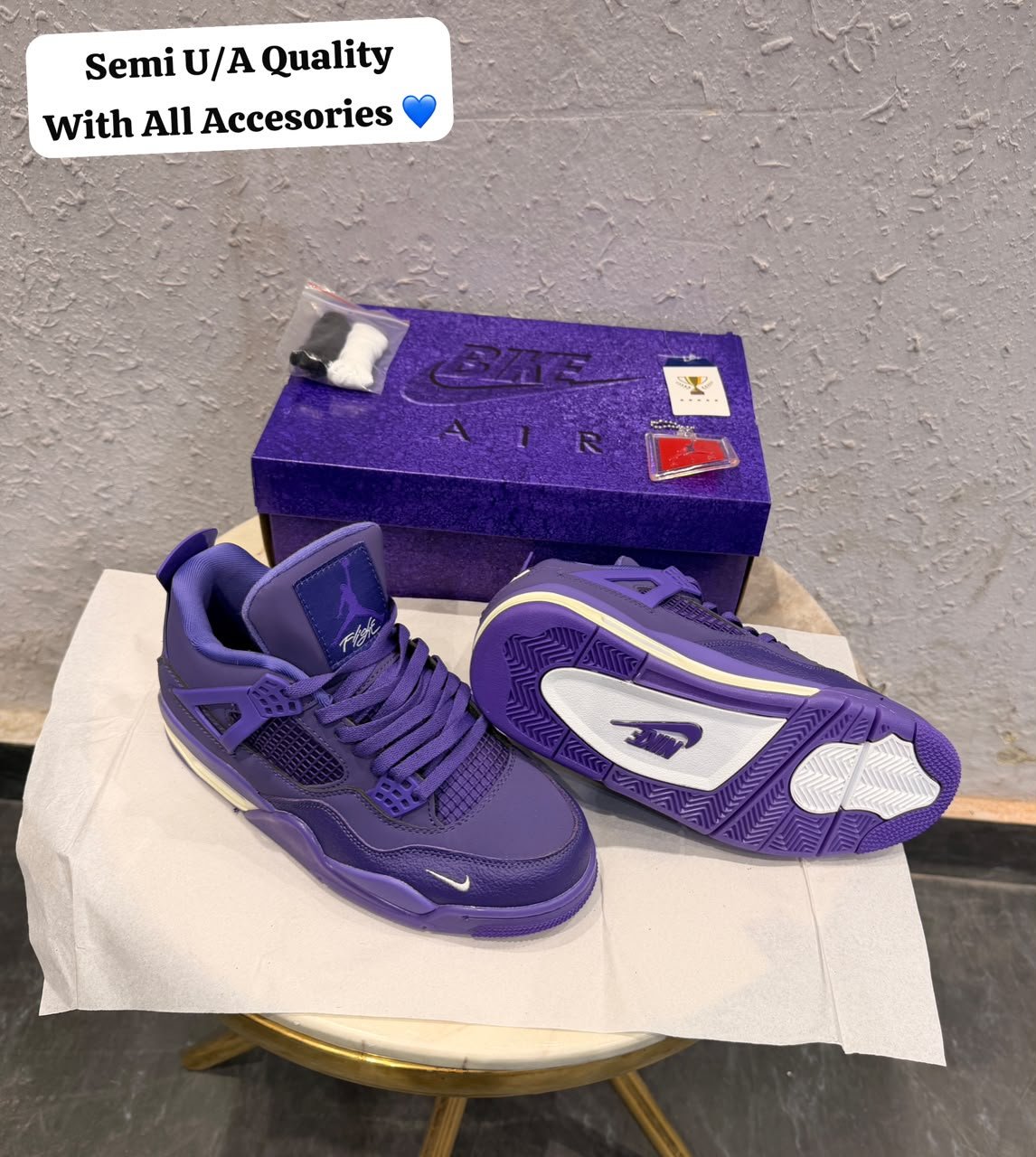 Retro 4 Purple Edition Sneakers – Premium Lifestyle Edition