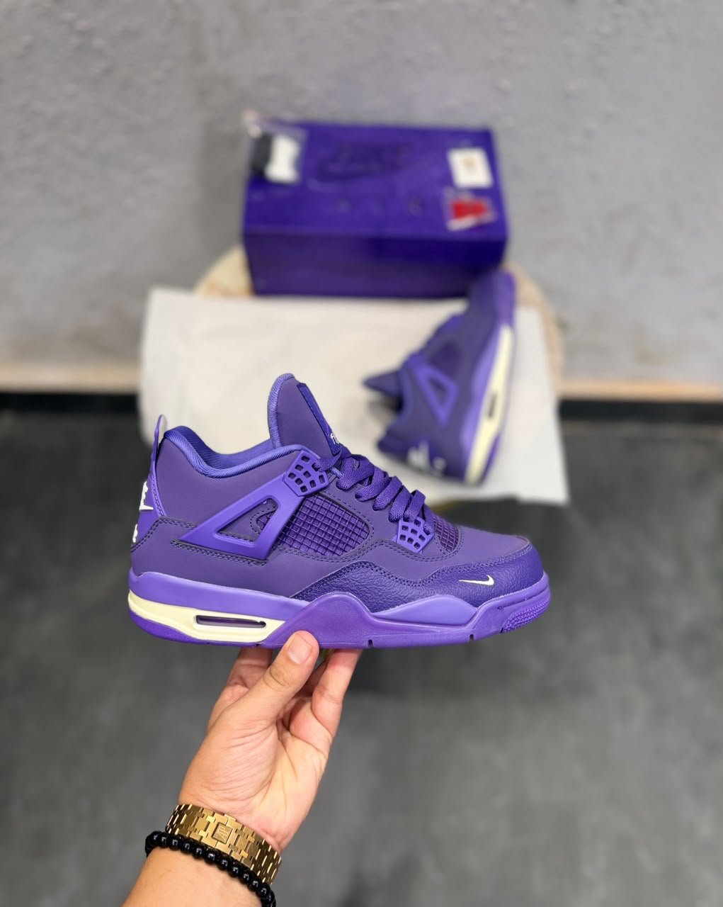 Retro 4 Purple Edition Sneakers – Premium Lifestyle Edition