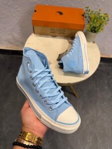 Sky Blue High Top Sneakers – Premium Comfort & Classic Street Style