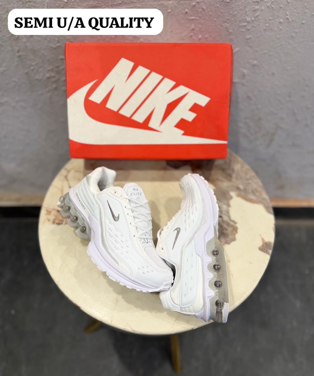 Triple White Performance Sneakers – Premium Comfort & Futuristic Style