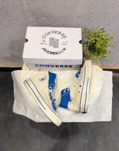 White Blue Mid Top Sneakers – Premium Comfort & Contemporary Style