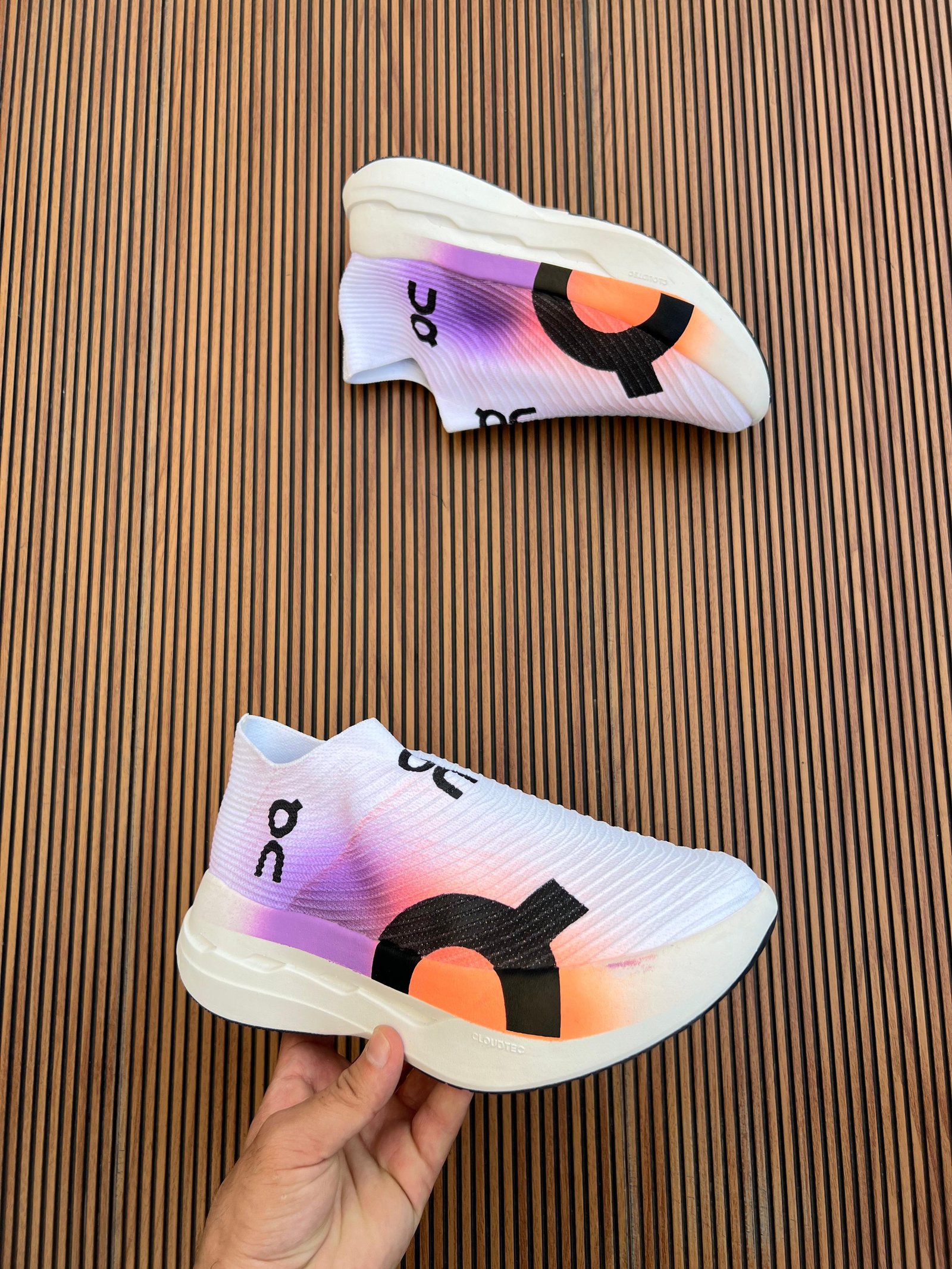 White Purple Running Sneakers – Premium Comfort & Modern Style
