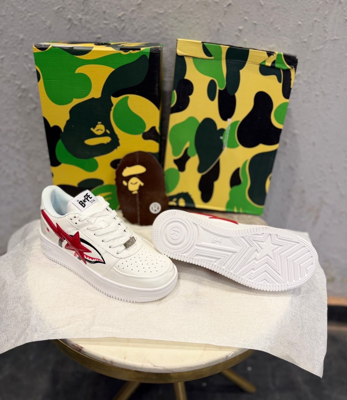 White Red Streetwear Sneakers – Premium Comfort & Bold Style