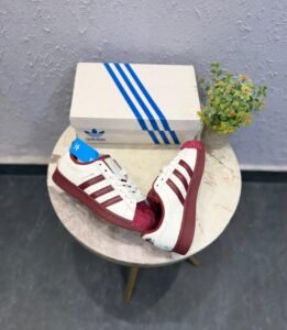 Wine White Retro Sneakers – Premium Comfort & Vintage Street Style