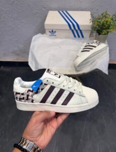 Woven White Black Sneakers – Premium Comfort & Heritage Style