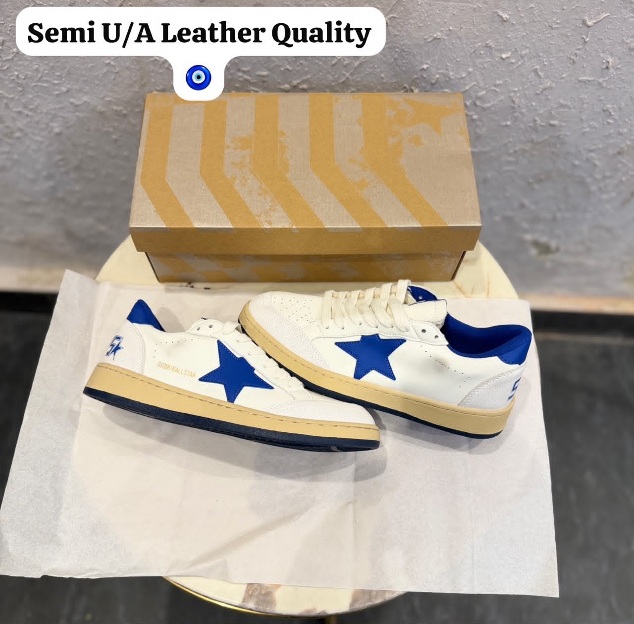 Ball Star White Blue Sneakers – Premium Lifestyle Edition