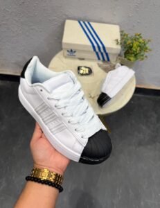 Classic White Black Lifestyle Sneakers – Premium Heritage Edition