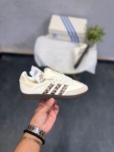 Cream Leopard Accent Sneakers – Premium Comfort & Fashion-Forward Style