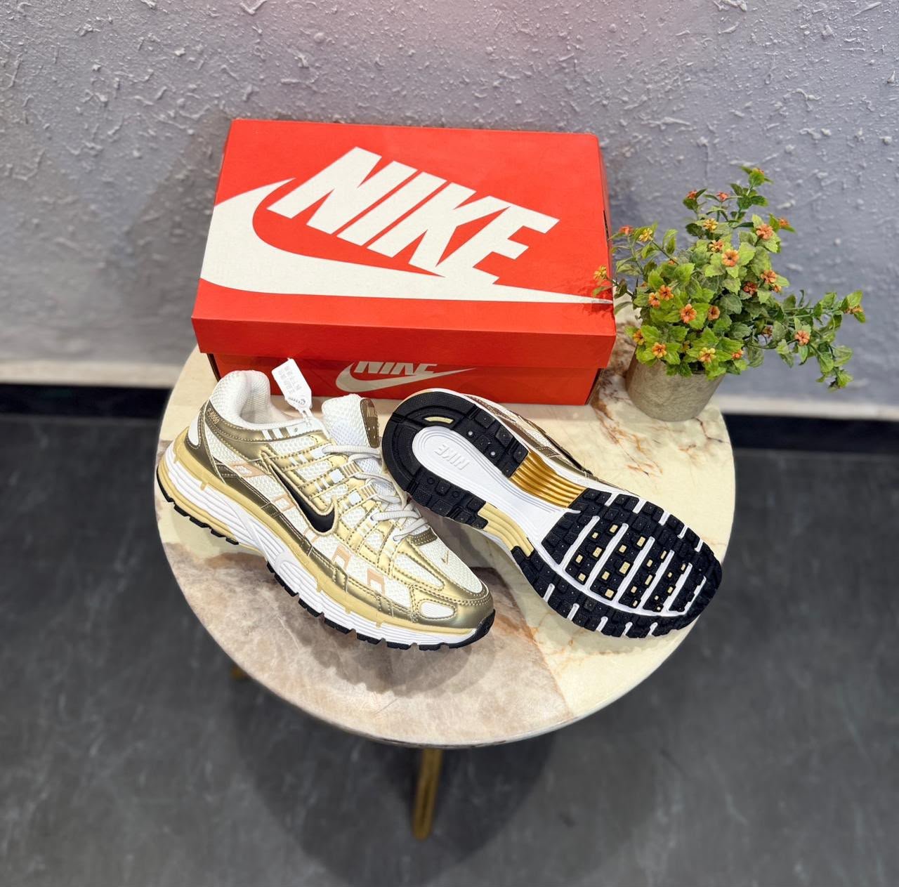 P-6000 Trainer Metallic Gold Sneakers – Premium Lifestyle Edition (1)