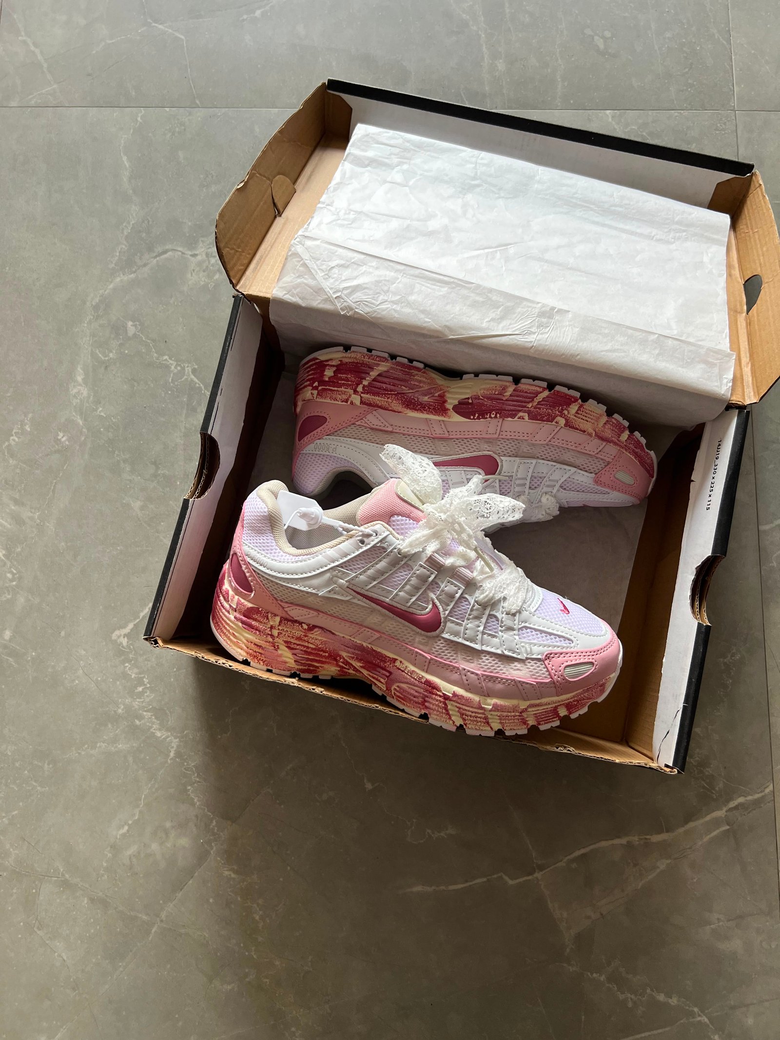 P-6000 Trainer White Sky Shaded Sneakers for Girls – Premium Lifestyle Edition