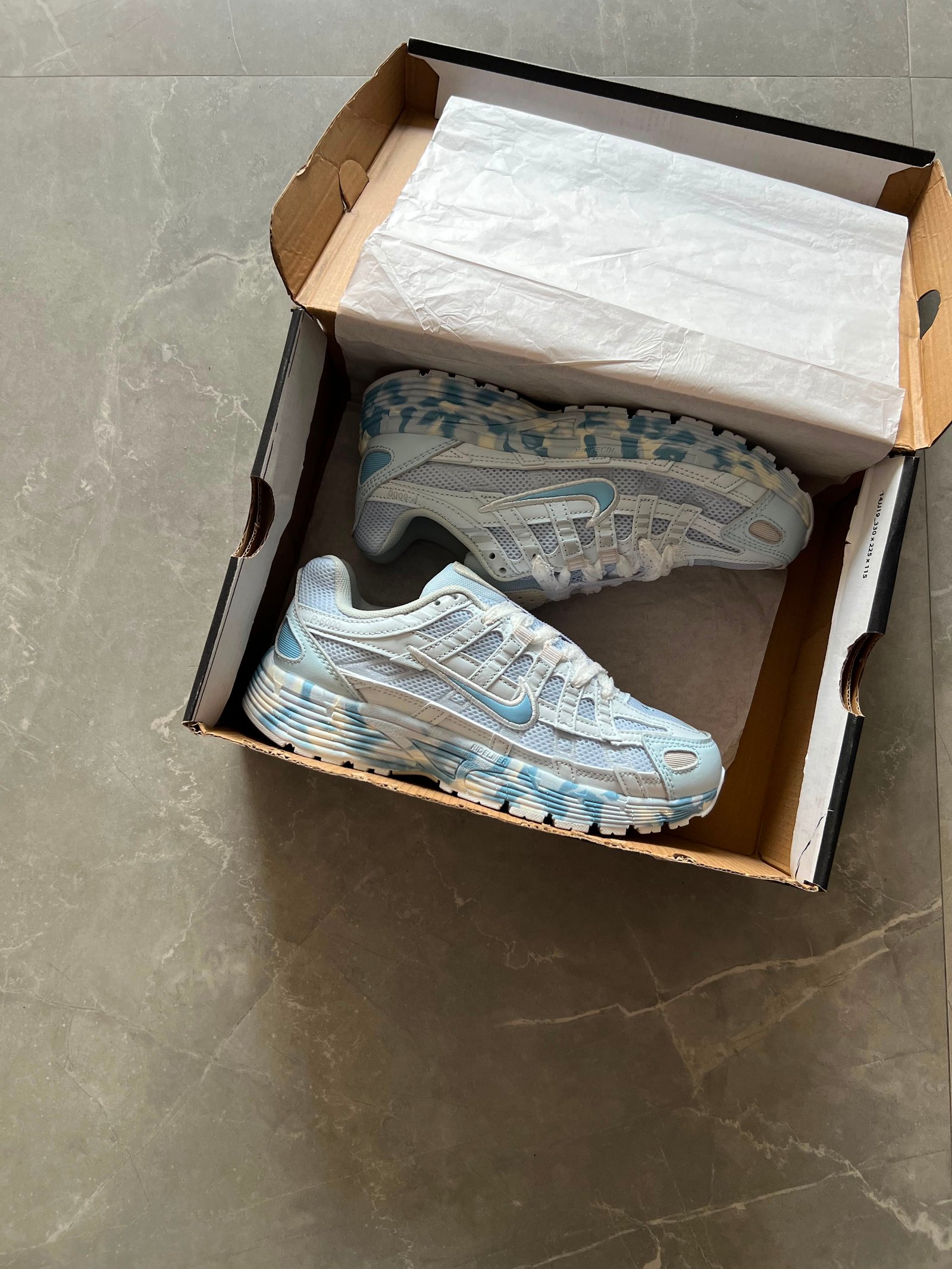 P-6000 Trainer White Sky Shaded Sneakers for Girls – Premium Lifestyle Edition
