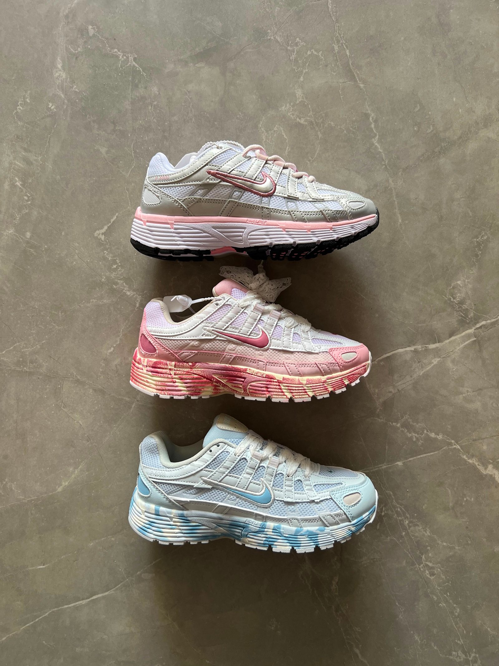 P-6000 Trainer White Sky Shaded Sneakers for Girls – Premium Lifestyle Edition