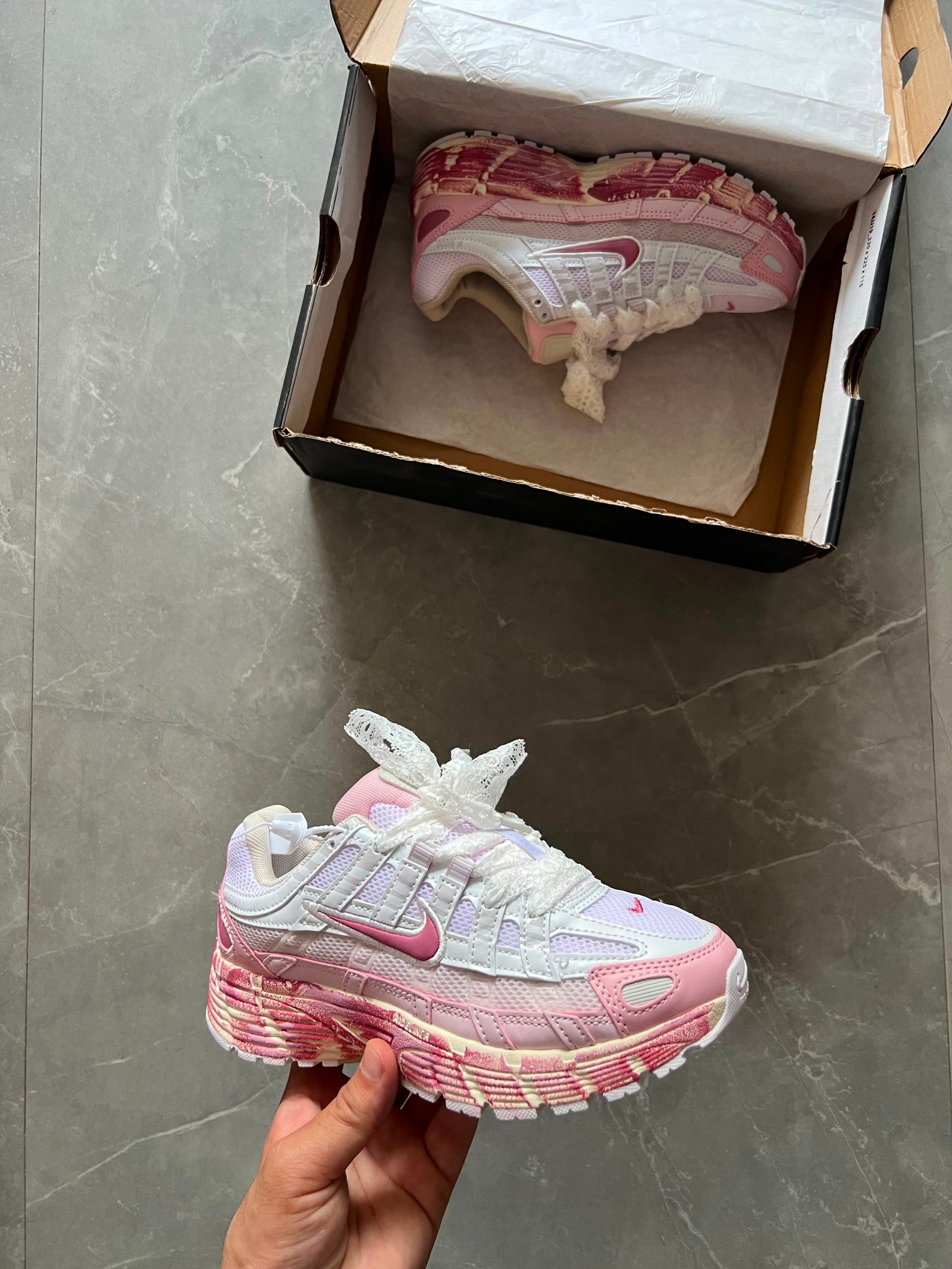 P-6000 Trainer White Sky Shaded Sneakers for Girls – Premium Lifestyle Edition