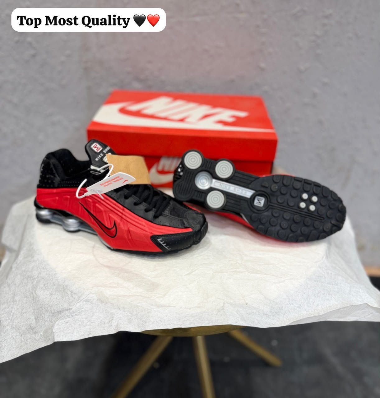 Performance Cushion Running Sneakers – University Red Edition