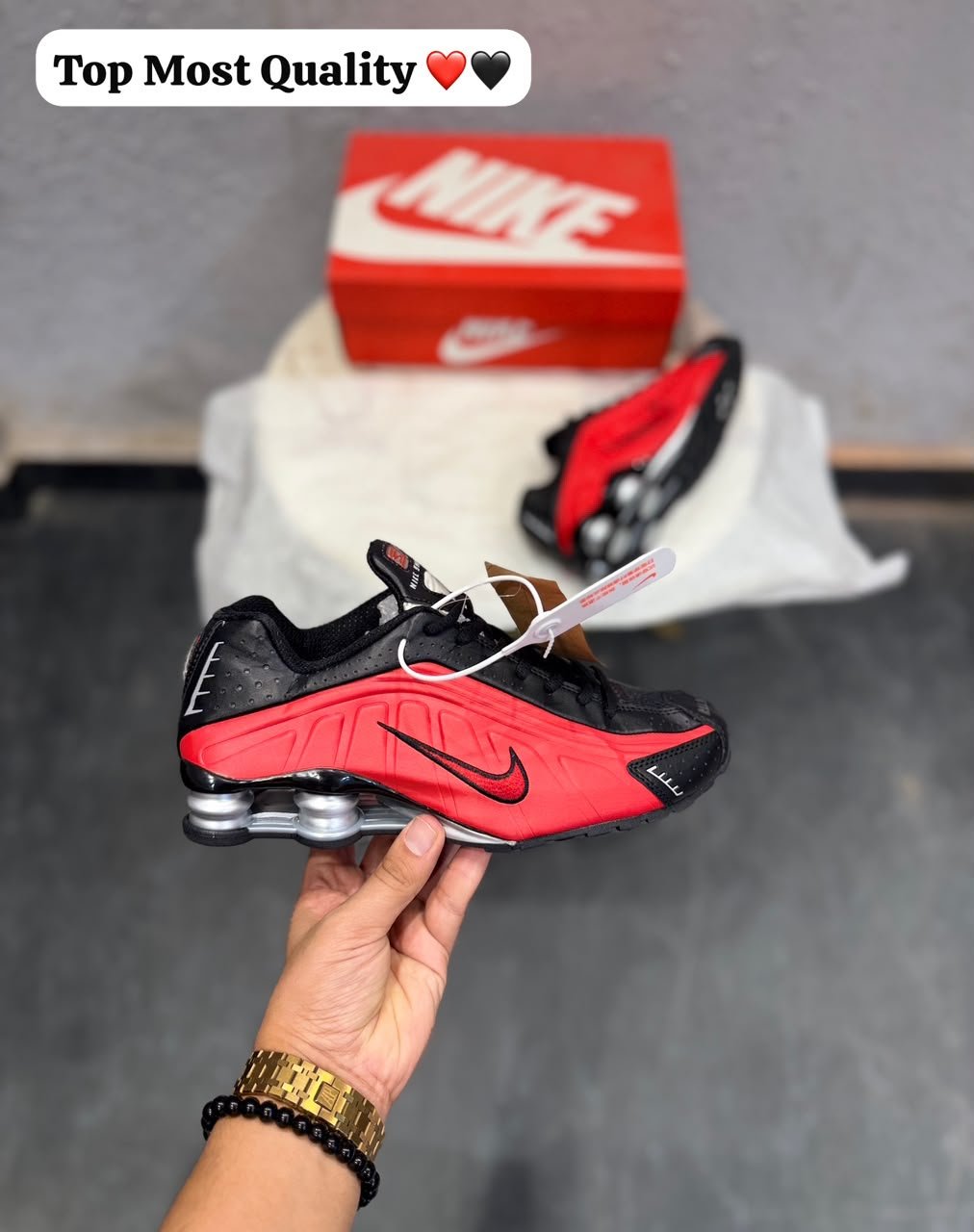 Performance Cushion Running Sneakers – University Red Edition