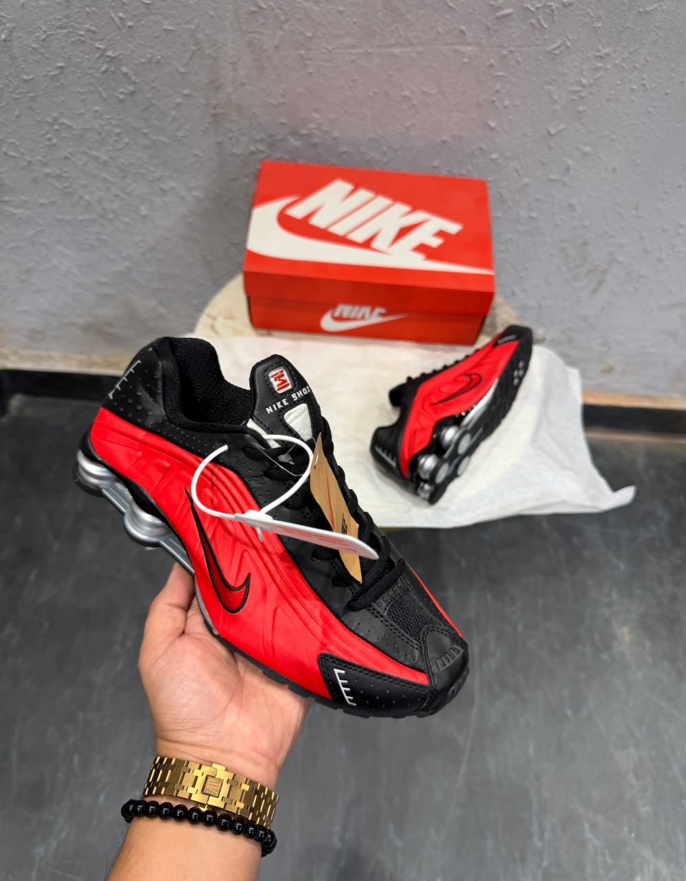 Performance Cushion Running Sneakers – University Red Edition