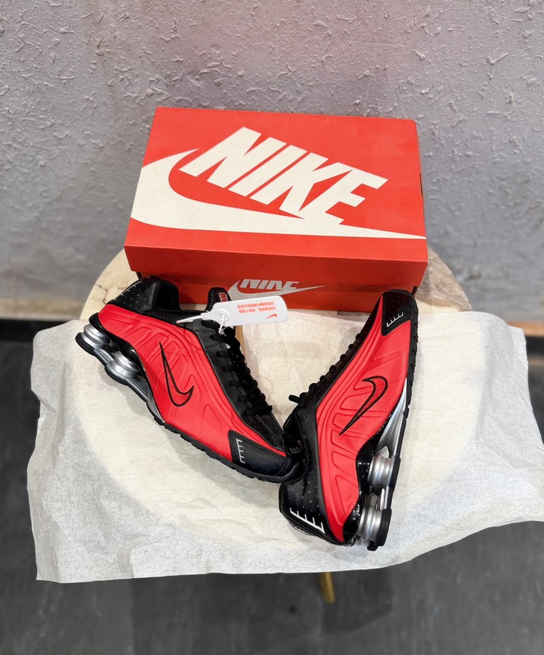 Performance Cushion Running Sneakers – University Red Edition