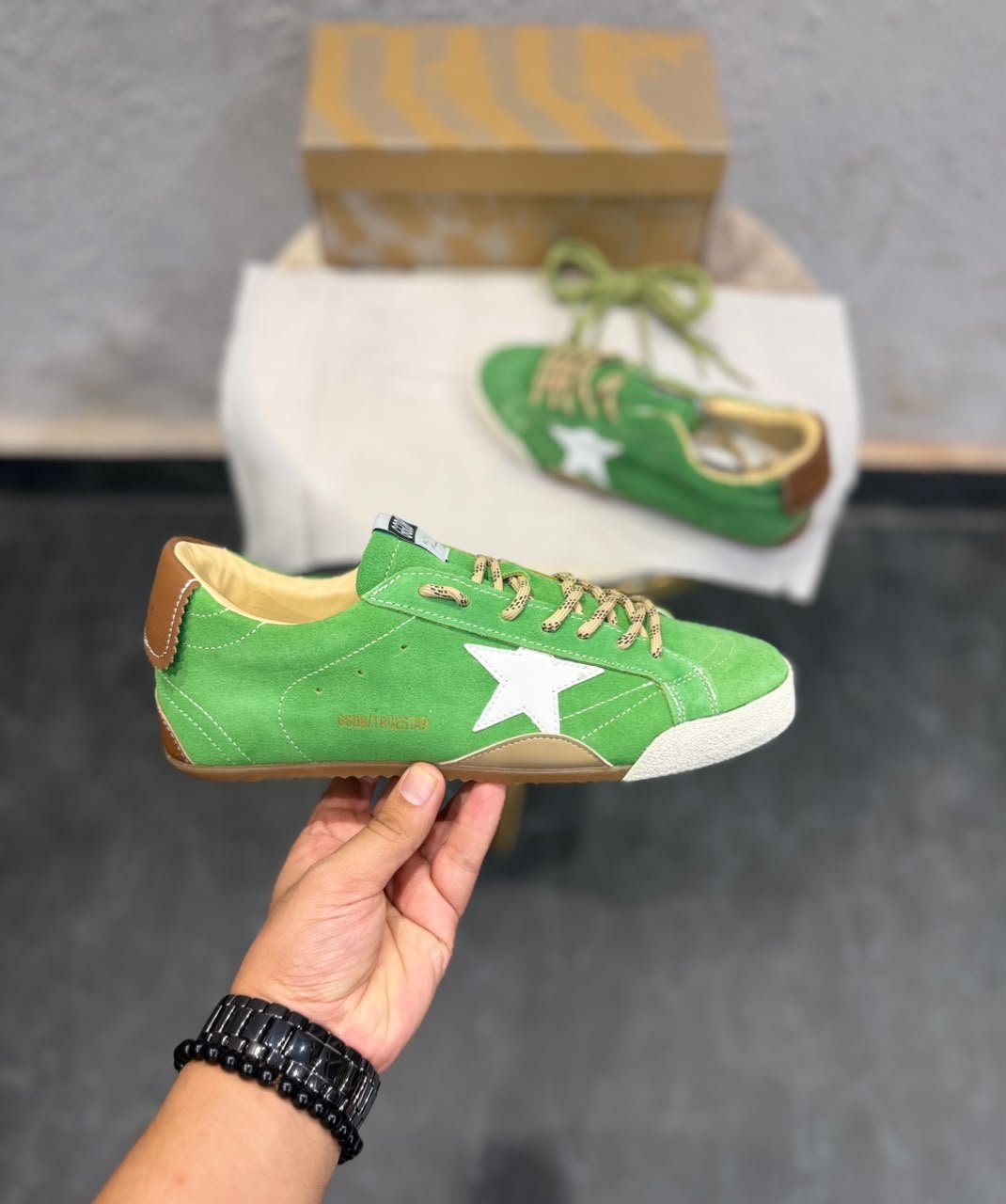 Premium Green Leather Lifestyle Sneakers – Heritage Edition (1)