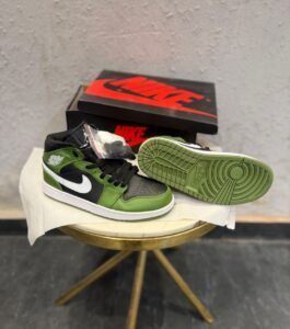 Premium Mid-Top Leather Sneakers – Clay Green Edition (1)
