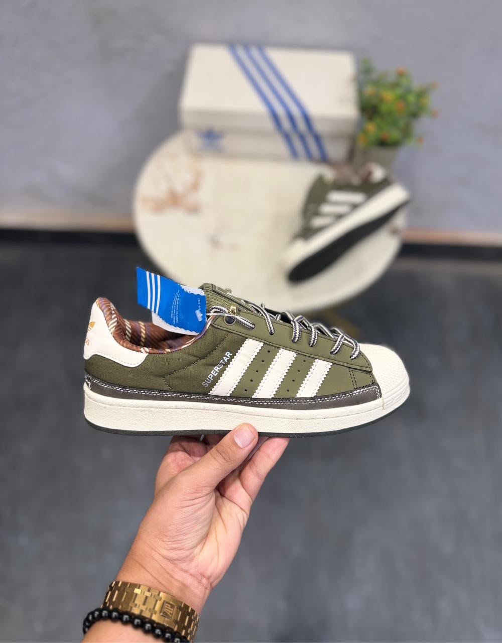 Premium Olive Green Leather Sneakers – Heritage Lifestyle Edition (3)