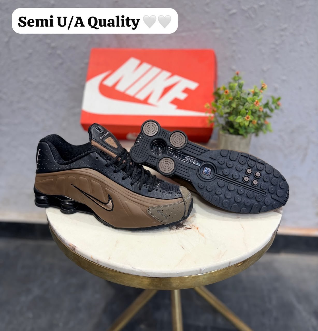 Shox Silver Black Brown Sneakers – Premium Performance Edition (4) Shox Silver Black Brown Sneakers – Premium Performance Edition (4)