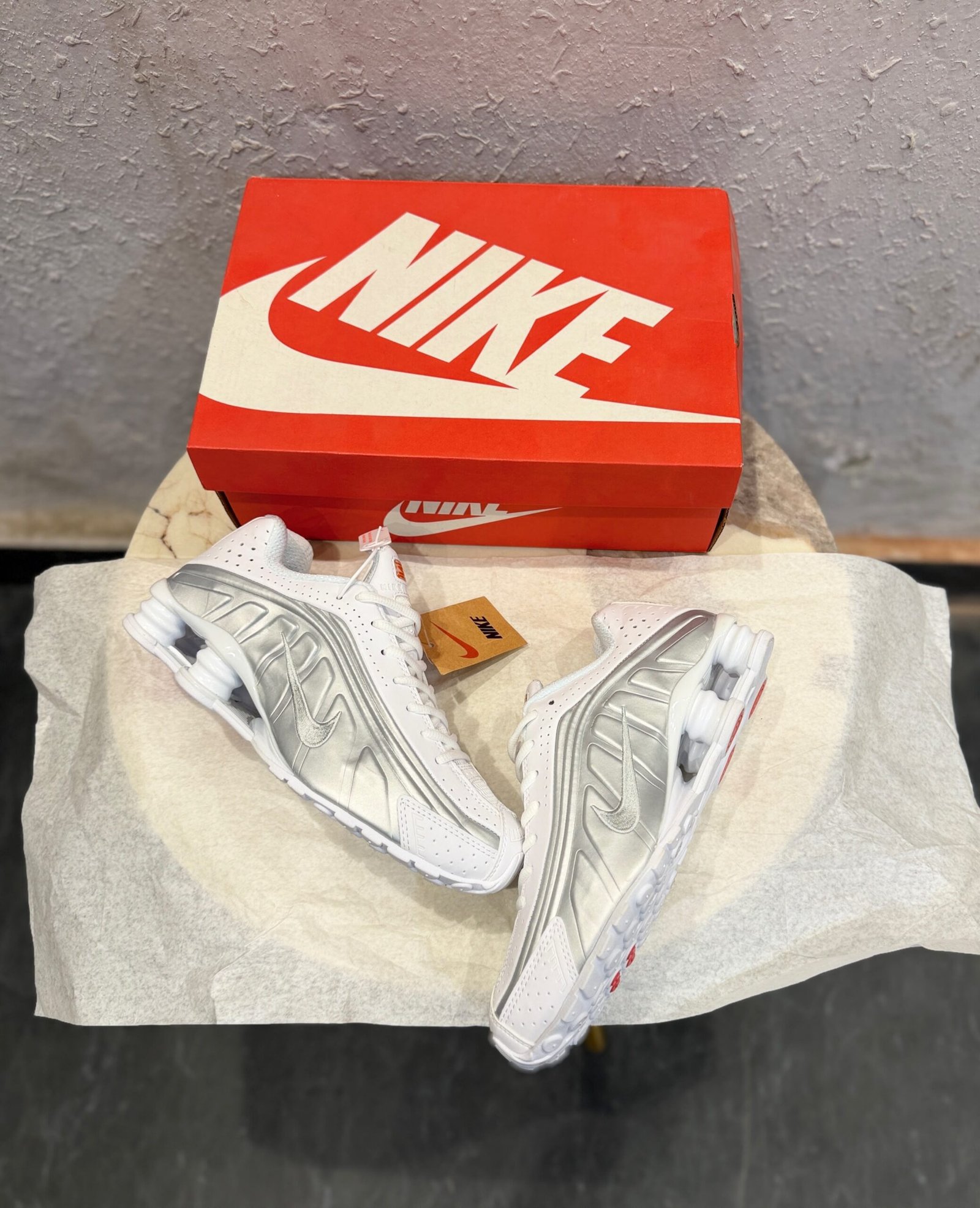Shox Silver White Silver Sneakers – Premium Performance Edition (3) Shox Silver White Silver Sneakers – Premium Performance Edition (3)