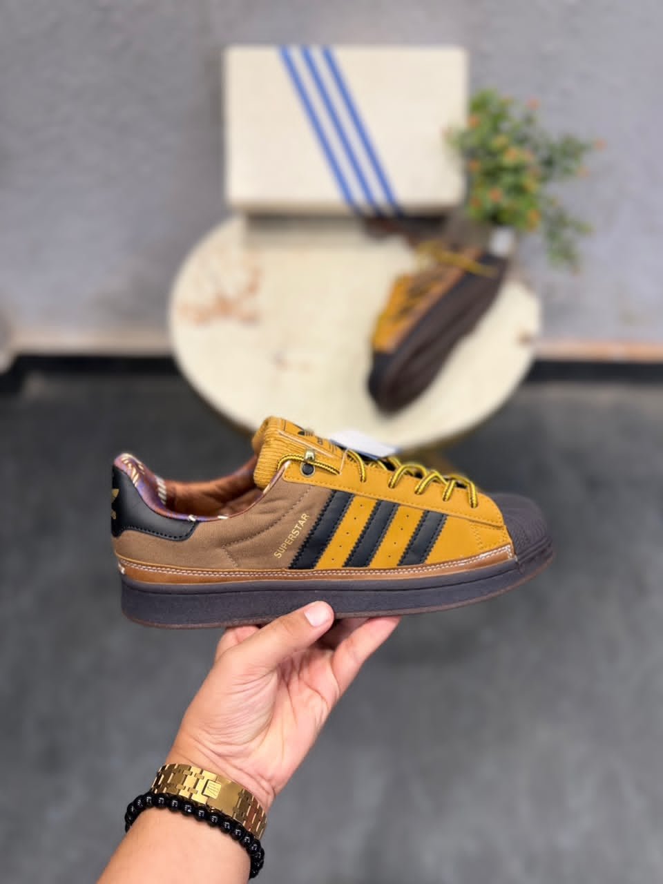Superstar 2nd Generation Tan Black Sole Sneakers – Premium Lifestyle Edition (3)