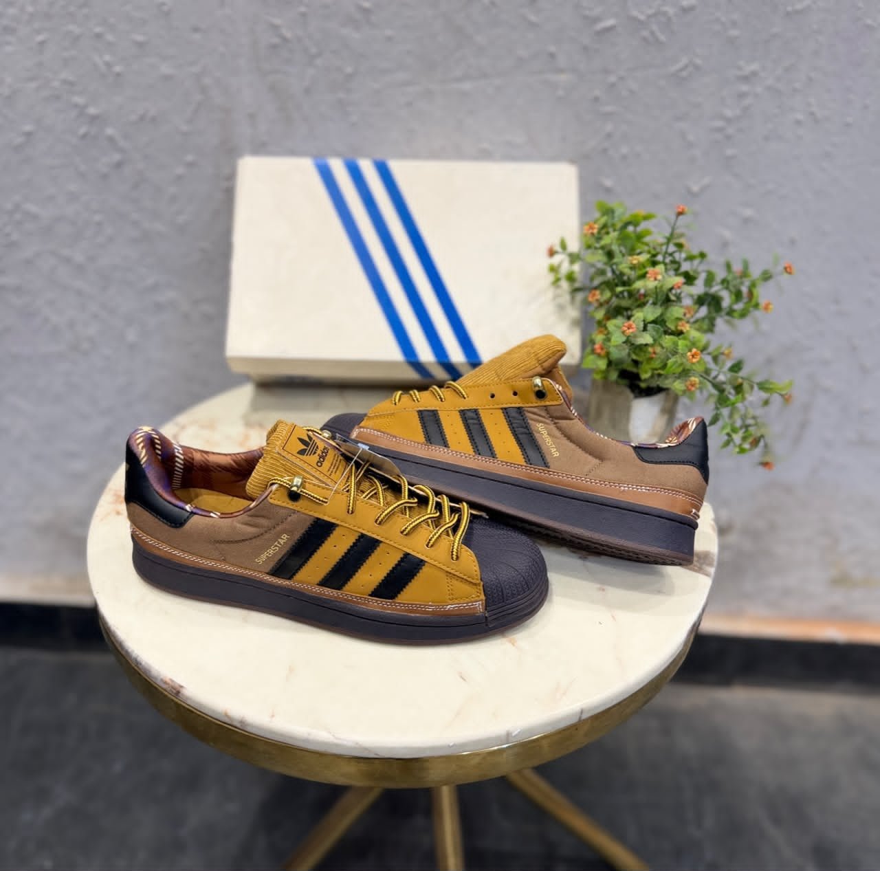 Superstar 2nd Generation Tan Black Sole Sneakers – Premium Lifestyle Edition (4)