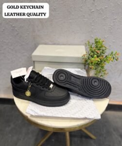 Airforce One Triple Black Gold Keychain Sneakers – Premium Lifestyle Edition