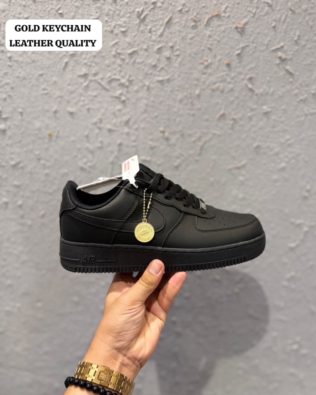 Airforce One Triple Black Gold Keychain Sneakers – Premium Lifestyle Edition (4) Airforce One Triple Black Gold Keychain Sneakers – Premium Lifestyle Edition