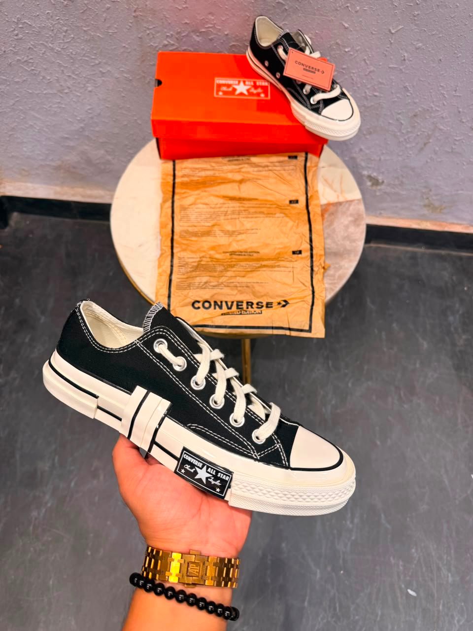 Chuck 70 OX Remix Black Sneakers – Italian-Inspired Lifestyle Edition