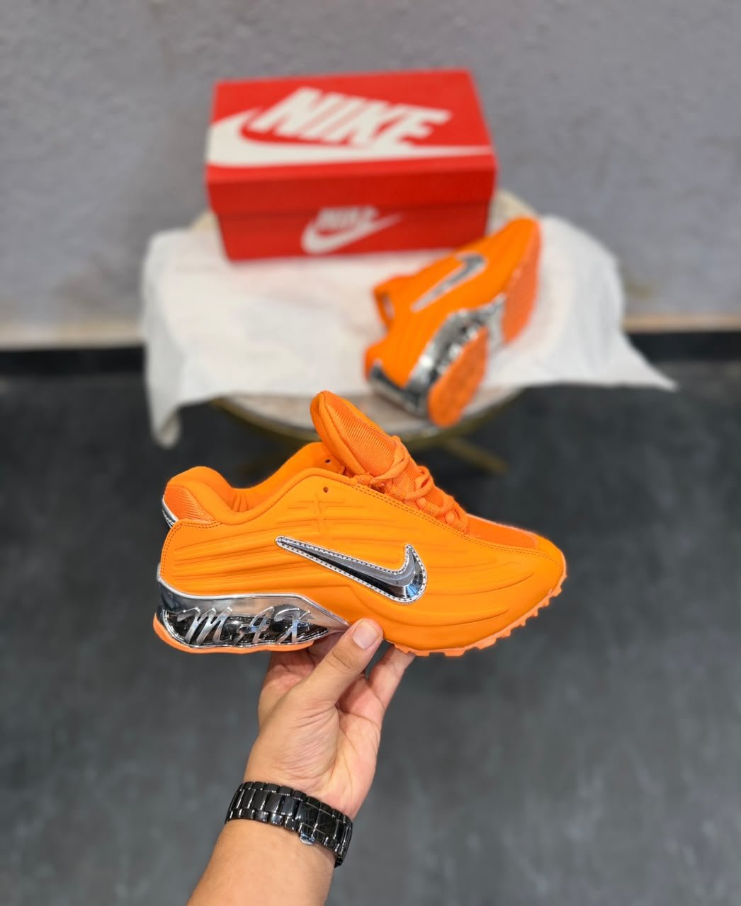 Nocta 2025 Metallic Orange Sneakers – Premium Quality