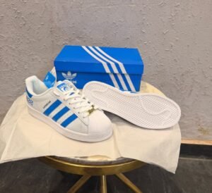 Superstar Blessed White Blue Sneakers – Premium Lifestyle Edition