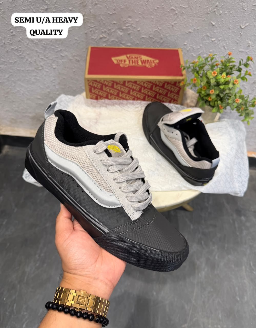 Vans Old Skool KNU Grey Black Sneakers – Premium Lifestyle Edition (1) Vans Old Skool KNU Grey Black Sneakers – Premium Lifestyle Edition