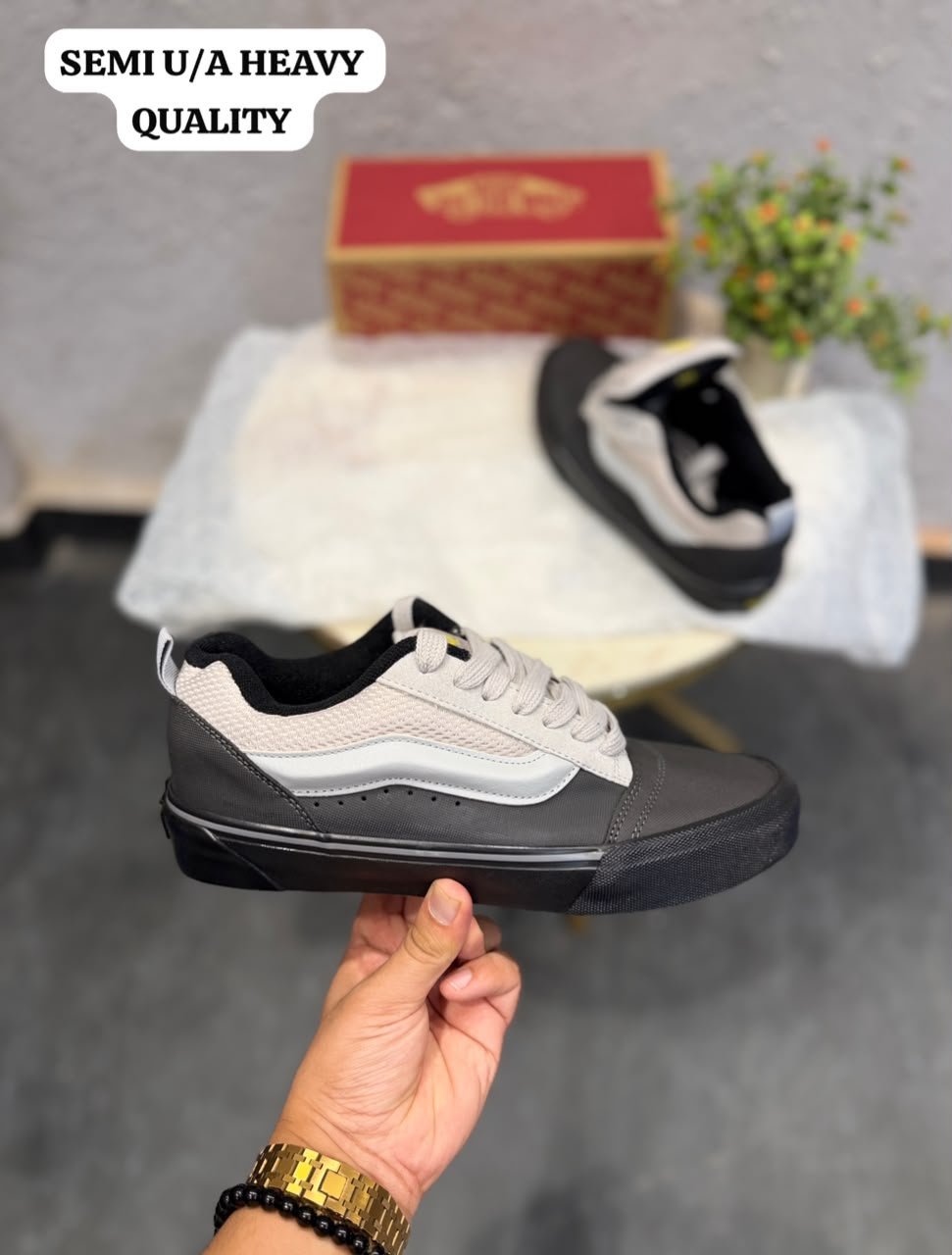 Vans Old Skool KNU Grey Black Sneakers – Premium Lifestyle Edition (2) Vans Old Skool KNU Grey Black Sneakers – Premium Lifestyle Edition