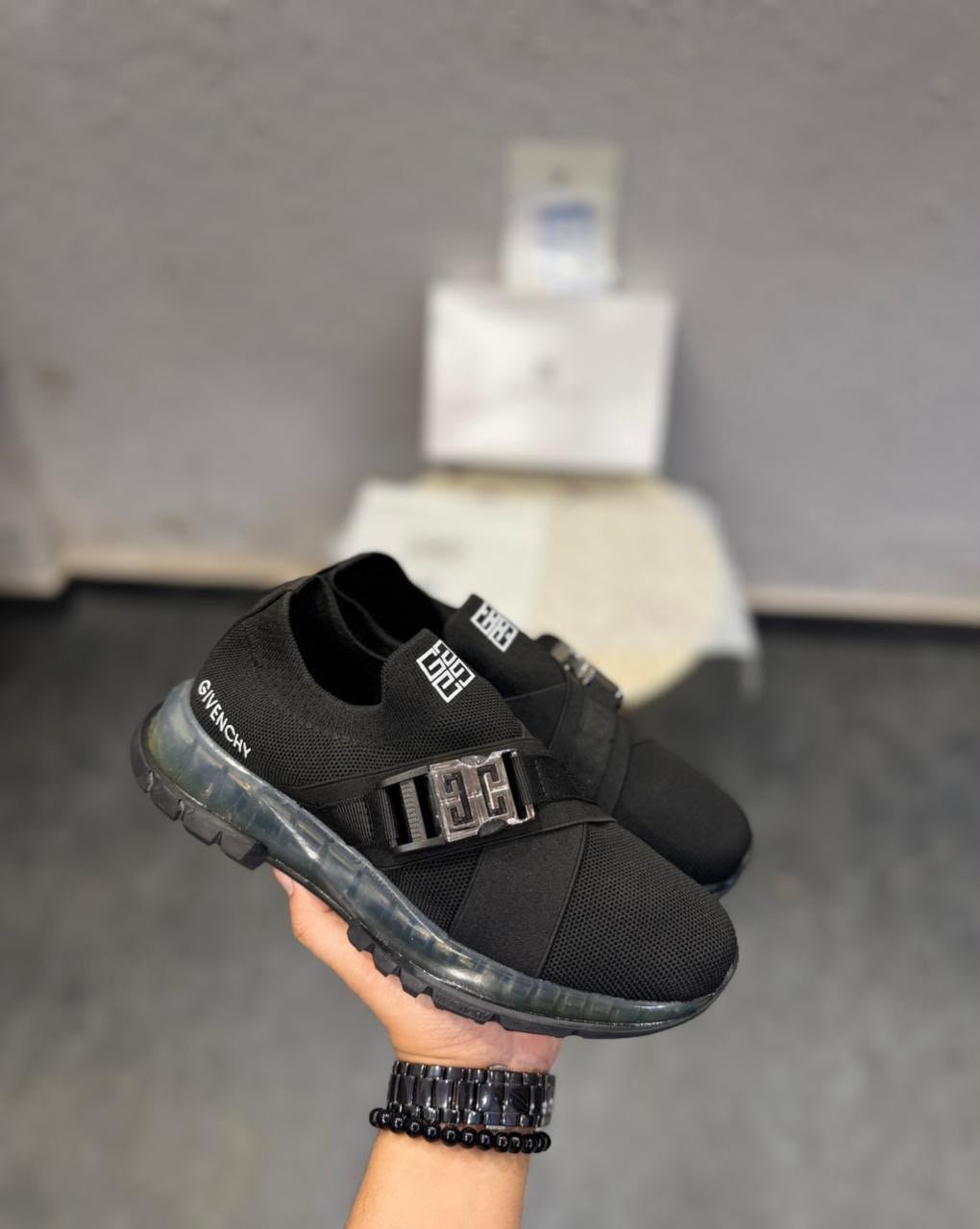 Black Buckle Sneakers – Luxury Street Profile