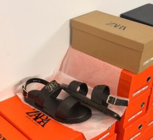 Black Leather Sandals – Minimal Summer Style