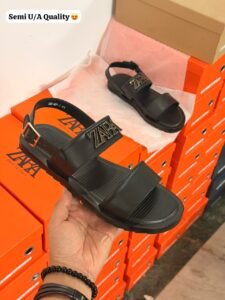 Black Leather Sandals – Minimal Summer Style