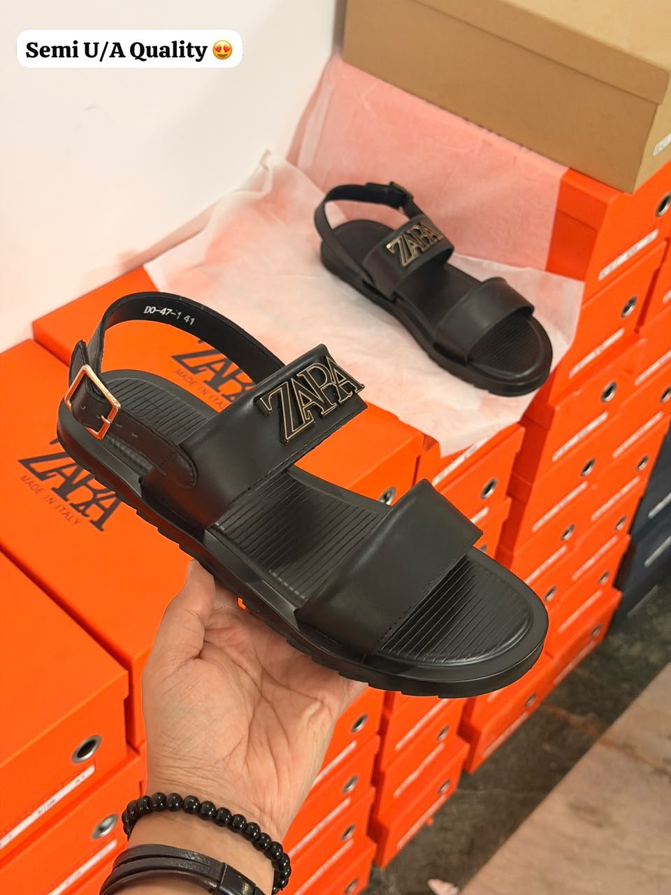 Black Leather Sandals – Minimal Summer Style