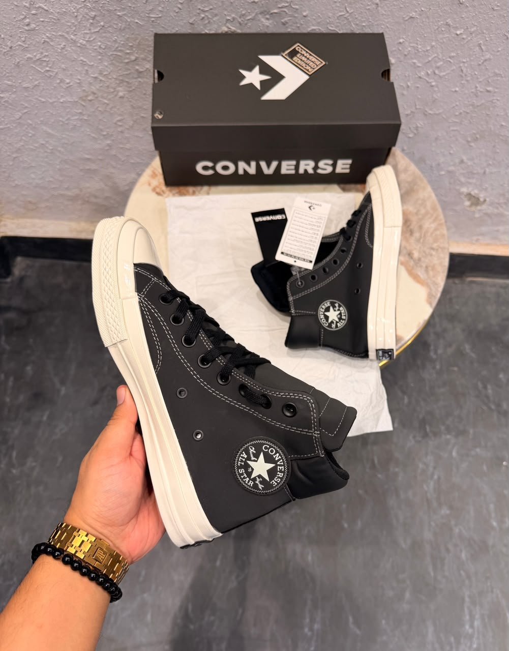 Black Padded Sneakers – Modern Street Profile