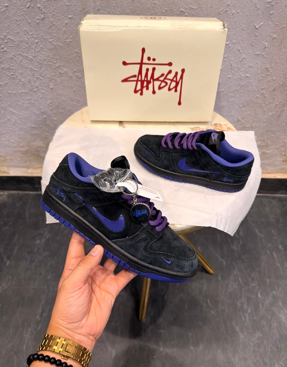 Black Purple Skate Sneakers – Deep Violet Street Style