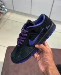 Black Purple Skate Sneakers – Deep Violet Street Style